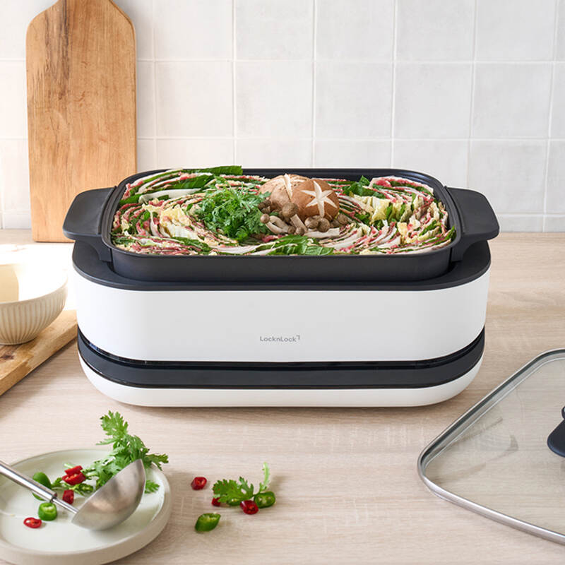 Nồi điện đa năng LocknLock dung t&iacute;ch 6L - M&agrave;u trắng - EJP261WHT, , large image number null